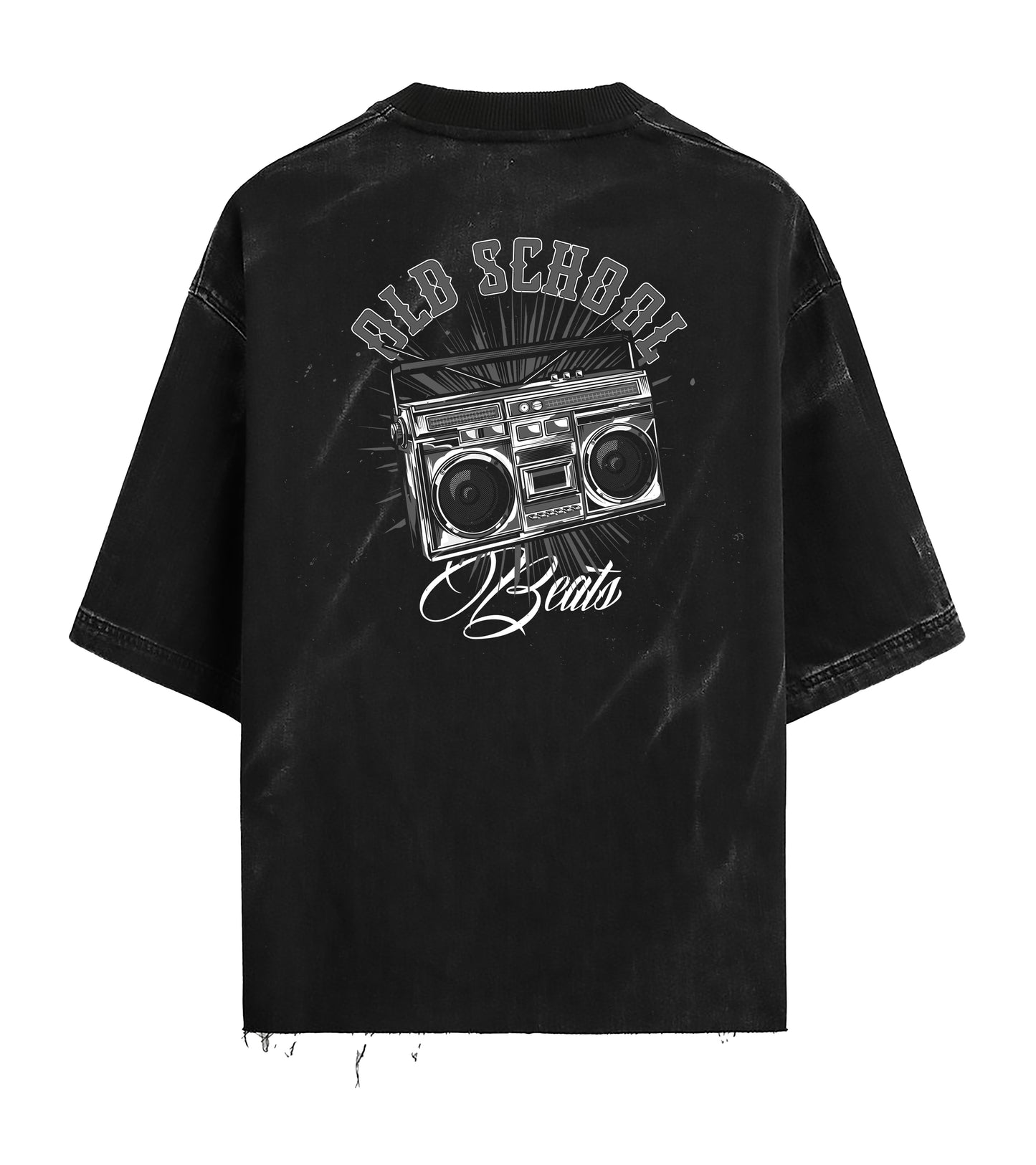 Oversized Black T-Shirt with Graphic Print