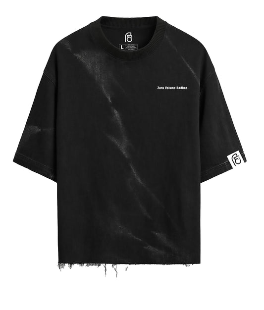 Oversized Black T-Shirt with Graphic Print